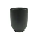 C.A.C. 666-1-BLK, 8 Oz 2.75-Inch Black Non-Glare Glaze Stoneware Cup, 3 DZ/CS