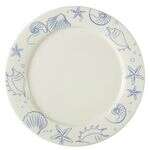 C.A.C. ATC-21-AW, 12-Inch Atlantic Seashell Porcelain Plate, DZ