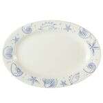 C.A.C. ATC-51-AW, 15x10.25-Inch Atlantic Seashell Porcelain Platter, DZ