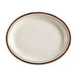C.A.C. AZ-13, 11.5x9-Inch Arizona Brown Rim Oval Platter, DZ