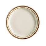 C.A.C. AZ-6, 6.62-Inch Arizona Brown Rim Plate with Speckled Finish, 3 DZ/CS