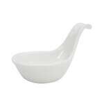C.A.C. BH-105, 5x3.25x2.5-Inch 3 Oz Bone White Porcelain Mini Oval Dish with Handle, 3 DZ/CS