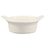 C.A.C. CAS-22, 15 Oz 7.25-Inch Bone White Stoneware Casserole with Handles, 2 DZ/CS