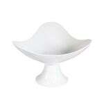 C.A.C. CFST-13, 12.75-Inch White Porcelain Cake/Fruit Dish with Foot, 4 PC/CS