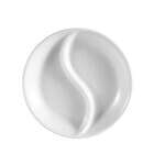 C.A.C. CN-D5, 3.5-Inch White Porcelain 2 Compartment Round Dish, 6 DZ/CS