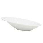 C.A.C. COL-24, 6 Oz 8.5-Inch White Porcelain Sheer Oval Bowl, 2 DZ/CS