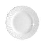 C.A.C. CRO-7, 7.5-Inch White Porcelain Embossed Corona Salad Plate, 3 DZ/CS