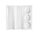 C.A.C. CTY-23, 12x13-Inch Porcelain Citysquare Contemporary Bamboo Tray, DZ