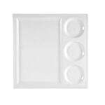 C.A.C. CTY-25, 14-Inch Porcelain Citysquare Square Contemporary Tray, DZ