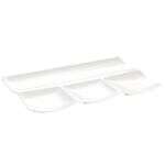 C.A.C. F-12S, 12-Inch Bone White Porcelain Rectangular Platter with 4 Compartments, DZ