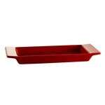 C.A.C. F-2S-R, 8.75x3.5-Inch Red Porcelain Rectangular Fortune Tray, 2 DZ/CS