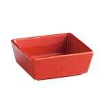 C.A.C. F-BW4-R, 5 Oz 3.5-Inch Fortune Square Red Porcelain Tasting Bowl, 4 DZ/CS
