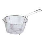 C.A.C. FBR8-008, 8.5-inch Nickel-Plated Metal Round Fry Basket 1/8-inch Mesh