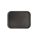 C.A.C. FGTD-1216BK, 12x16-inch Rectangular Fiberglass Black Tray