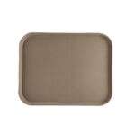 C.A.C. FGTD-1418BN, 14x18-inch Rectangular Fiberglass Brown Tray