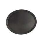 C.A.C. FGTO-2722BK, 27x22-inch Oval Fiberglass Black Tray