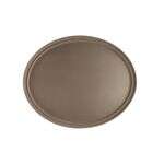 C.A.C. FGTO-2722BN, 27x22-inch Oval Fiberglass Brown Tray