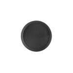 C.A.C. FGTR-11BK, 11-inch Round Fiberglass Black Tray