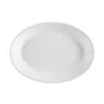 C.A.C. FR-34, 9.37-Inch White Stoneware Oval Platter, 2 DZ/CS