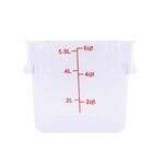 C.A.C. FS1P-SQ6C, 6 Qt Polycarbonate Clear Square Food Storage Container