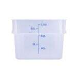 C.A.C. FS2P-SQ12T, 12 Qt Polypropylene Clear Square Food Storage Container