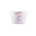 C.A.C. FS3P-12W, 12 Qt Polypropylene White Round Food Storage Container