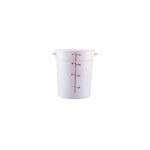 C.A.C. FS3P-4W, 4 Qt Polypropylene White Round Food Storage Container