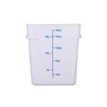 C.A.C. FS3P-SQ18W, 18 Qt Polypropylene White Square Food Storage Container