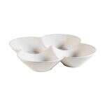 C.A.C. FWD-8, 8-Inch Bone White Four-Section Porcelain Flower Dish, 2 DZ/CS