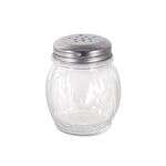 C.A.C. G5CS-6P, 6 Oz Glass Cheese Shaker with Stainless Steel Perforated Top, DZ