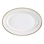 C.A.C. GRY-14, 14-Inch Porcelain Golden Royal Oval Platter with Gold Band, DZ (Discontinued)