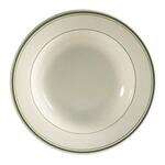 C.A.C. GS-11, 5 Oz Stoneware Greenbrier Fruit Dish with Green Band, 3 DZ/CS