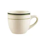 C.A.C. GS-35, 3.5 Oz 2.5-Inch Green Band Stoneware A.D. Cup, 3 DZ/CS