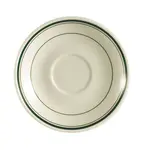 C.A.C. GS-36, 4-Inch Greenbrier Green Band Stoneware Saucer for GS-35, 3 DZ/CS