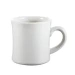 C.A.C. HAR-75-3, 7.5 Oz 3.25-Inch American White Stoneware Hartford Mug, 3 DZ/CS