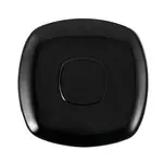 C.A.C. KC-2-BLK, 6-Inch Black Stoneware Saucer for KC-1-BLK, 3 DZ/CS