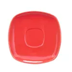 C.A.C. KC-2-R, 6-Inch Red Stoneware Saucer for KC-1-R, 3 DZ/CS