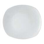 C.A.C. KYT-6, 6-Inch White Porcelain Coupe Curved Rectangular Plate, 3 DZ/CS