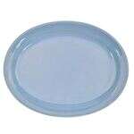C.A.C. L-14NR-LBU, 13.25-Inch Las Vegas Narrow Rim Light Blue Oval Platter, DZ