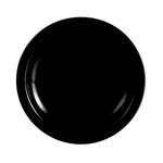 C.A.C. L-6NR-BLK, 6.5-Inch Las Vegas Narrow Rim Black Plate, 3 DZ/CS