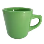 C.A.C. LV-1-G, 7.5 Oz 3.25-Inch Green Stoneware Tall Cup, 3 DZ/CS