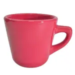 C.A.C. LV-1-R, 7.5 Oz 3.25-Inch Red Stoneware Tall Cup, 3 DZ/CS
