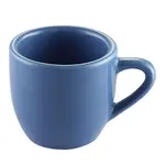 C.A.C. LV-35-LBU, 3.5 Oz 2.5-Inch Light Blue Stoneware After Dinner Cup, 3 DZ/CS