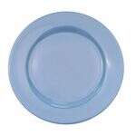 C.A.C. LV-8-LBU, 9-Inch Light Blue Stoneware Plate with Rolled Edge, 2 DZ/CS