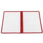C.A.C. MCP2-911RD, 8.5x11-inch 2-Pocket Red Menu Cover