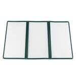 C.A.C. MCP3-911GN, 8.5x11-inch 3-Pocket Green Menu Cover