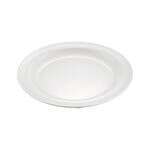 C.A.C. MLNC-9, 9.75-inch White Melamine Round Plate, DZ