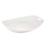 C.A.C. MX-STU91, 20-Inch Porcelain Handled Squared Oval Tray, 4 PC/CS