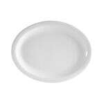 C.A.C. NCN-12, 10-Inch Porcelain Oval Platter with Narrow Rim, 2 DZ/CS
