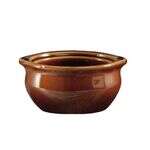 C.A.C. OC-12-BWN, 12 Oz 5-Inch Stoneware Brown Onion Soup Crock, 2 DZ/CS